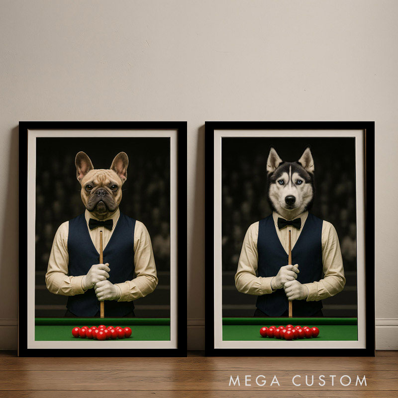 Personalized Pet Lover Custom Snooker Pet Portrait