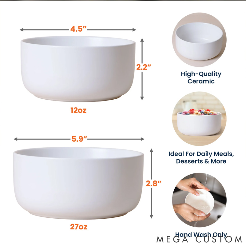 Personalized Pet Lover Cute Cartoon Dog's Dinner Ceramic Bowl