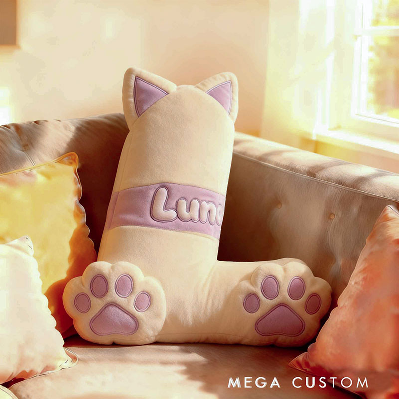 Personalized Pet Lover Cute Letter Pillow with Custom Name Design