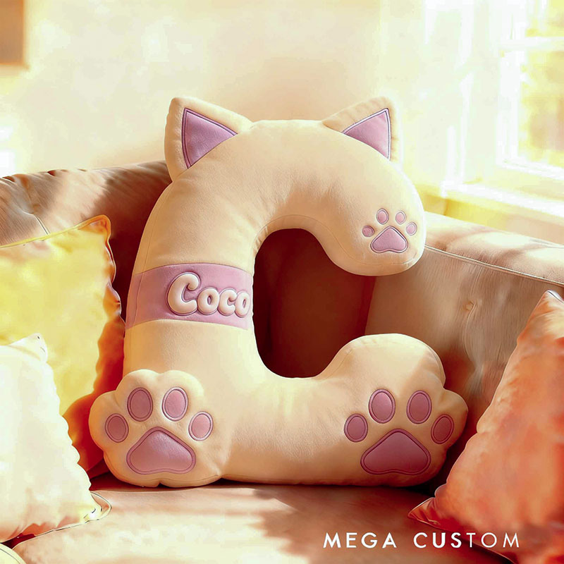 Personalized Pet Lover Cute Letter Pillow with Custom Name Design