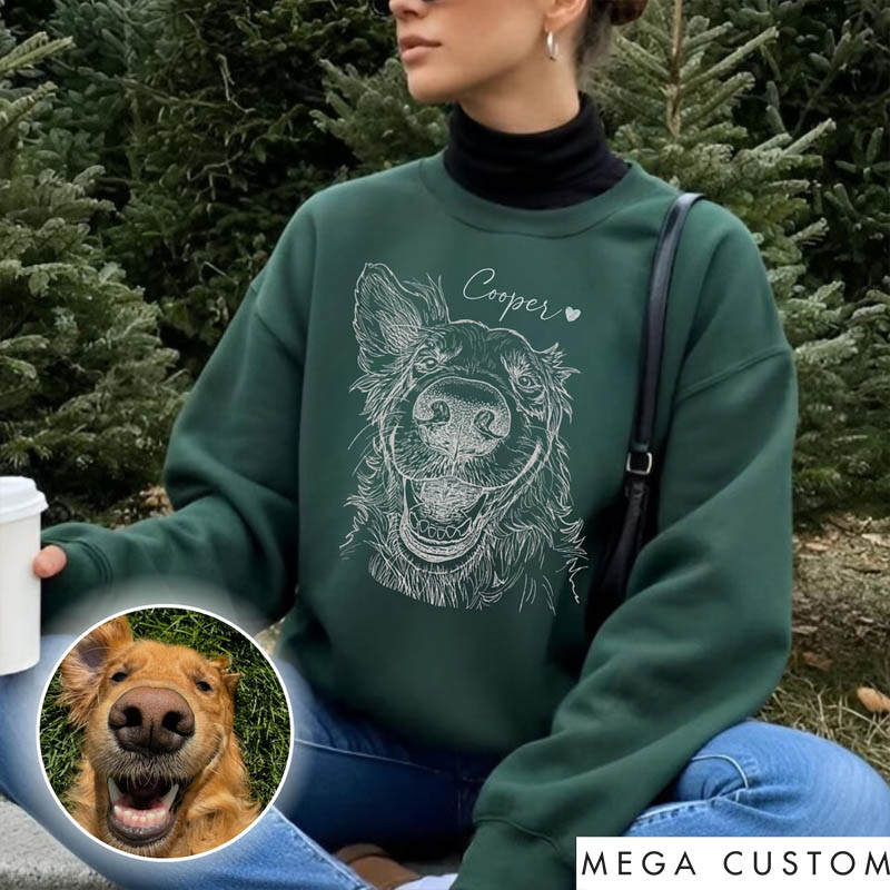 Personalized Pet Lover Dog Cat Photo Sweatshirt
