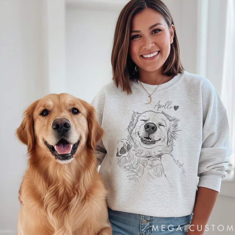 Personalized Pet Lover Dog Cat Photo Sweatshirt