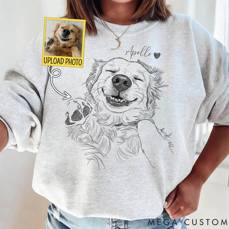Personalized Pet Lover Dog Cat Photo Sweatshirt