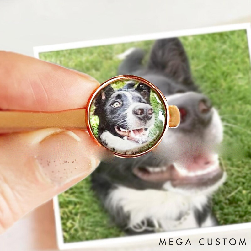 Personalized Pet Lover Dog Cat Photo Tie Clip