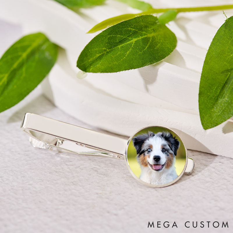 Personalized Pet Lover Dog Cat Photo Tie Clip