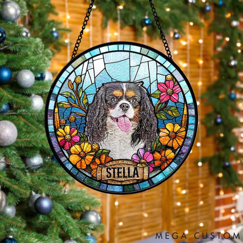 Personalized Pet Lover Dog Cat Remembrance Keepsake Rainbow Bridge Window Decor Sun Catcher
