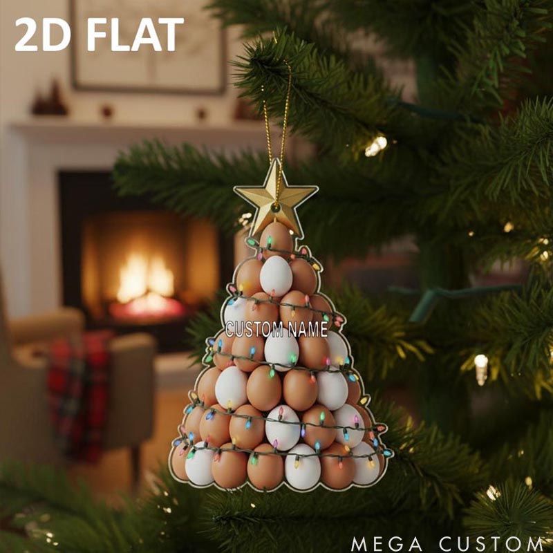 Personalized Pet Lover Egg Tree Christmas Ornament