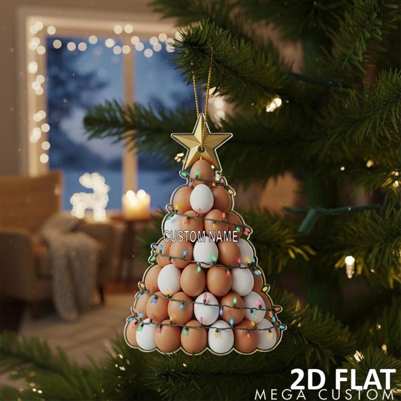 Personalized Pet Lover Egg Tree Christmas Ornament