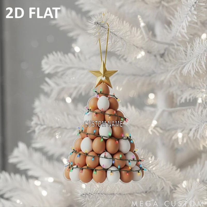 Personalized Pet Lover Egg Tree Christmas Ornament