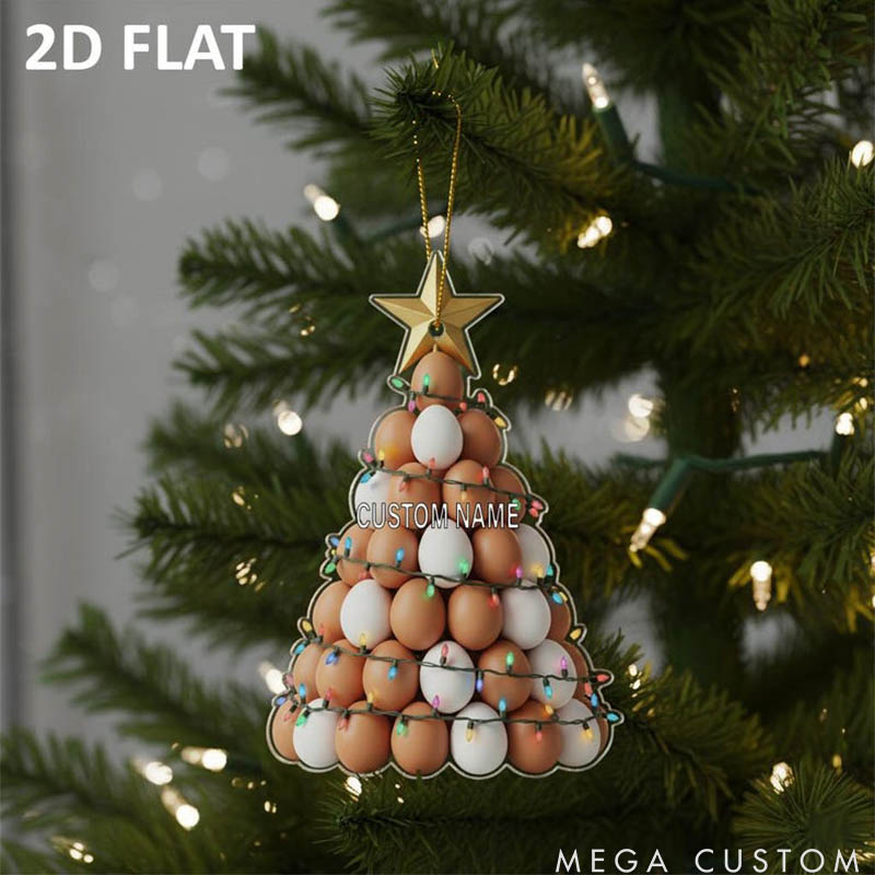 Personalized Pet Lover Egg Tree Christmas Ornament