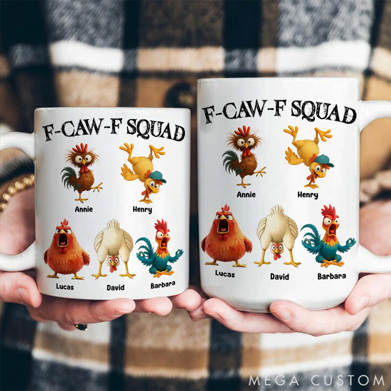 Personalized Pet Lover F Caw F Squad Funny Silly Exchange Gift Gag Gift Mug