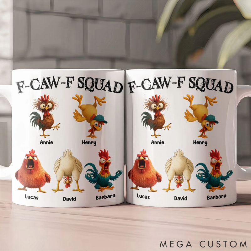 Personalized Pet Lover F Caw F Squad Funny Silly Exchange Gift Gag Gift Mug