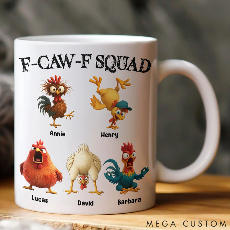 Personalized Pet Lover F Caw F Squad Funny Silly Exchange Gift Gag Gift Mug