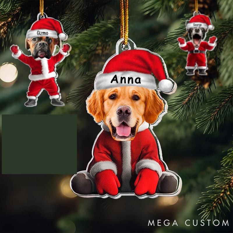 Personalized Pet Lover Face for Pet Loves Funny Christmas Ornament