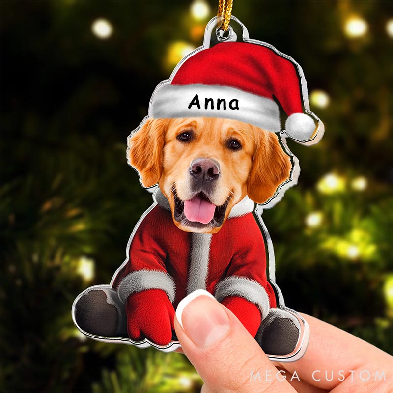 Personalized Pet Lover Face for Pet Loves Funny Christmas Ornament