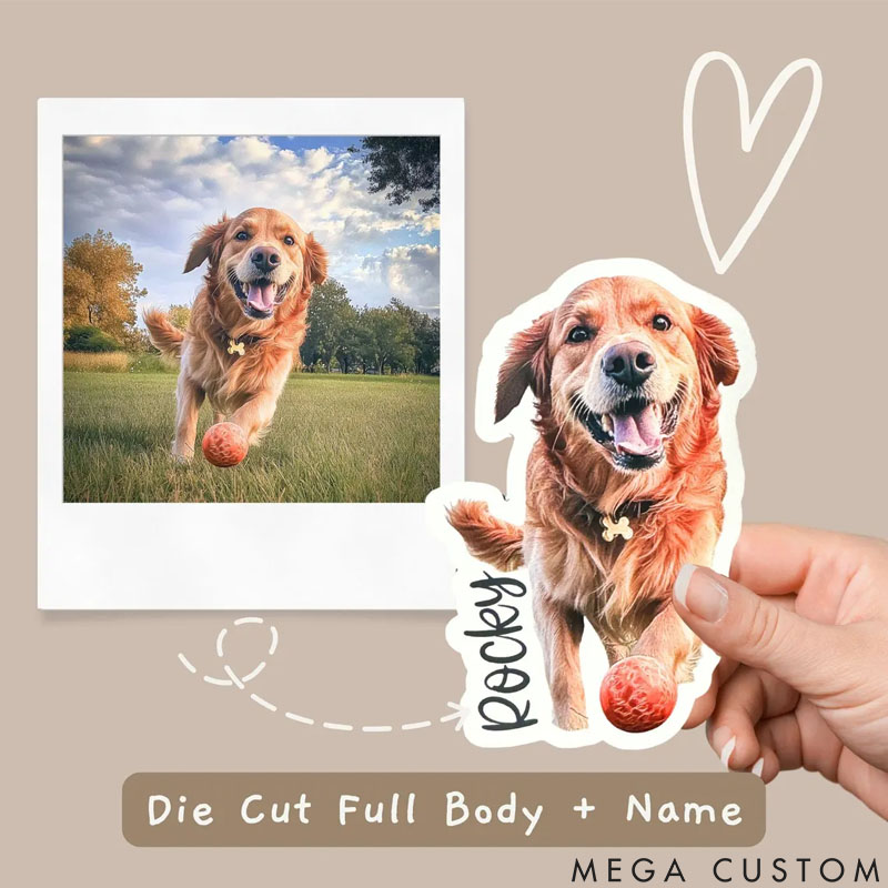Personalized Pet Lover Featuring Your Furry Friend's Adorable Image Stickers