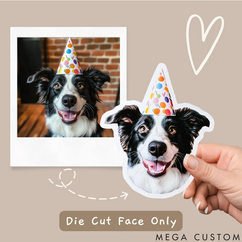 Personalized Pet Lover Featuring Your Furry Friend's Adorable Image Stickers