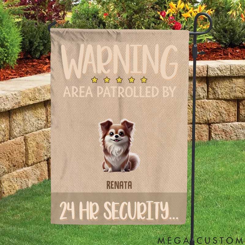 Personalized Pet Lover Fierce Love Fearless Guard Garden Flag