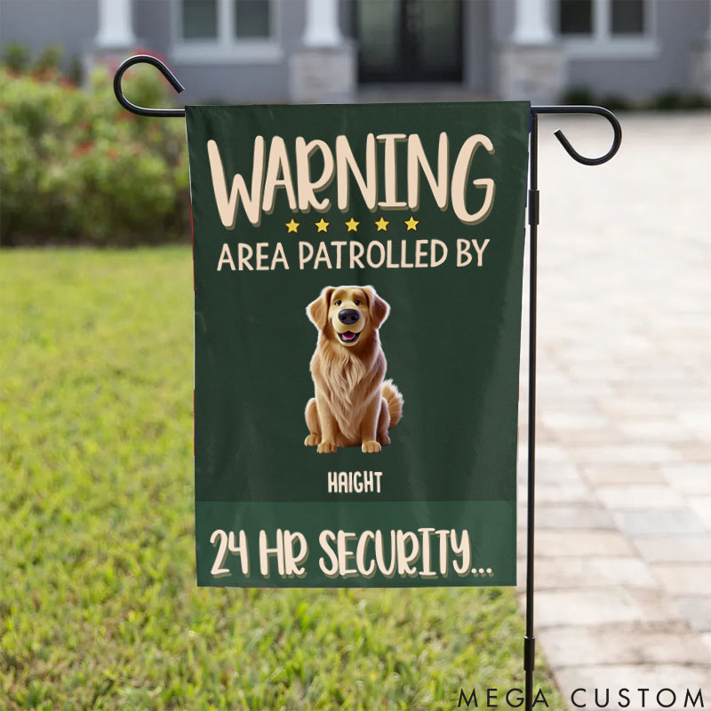 Personalized Pet Lover Fierce Love Fearless Guard Garden Flag