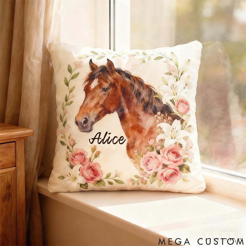Personalized Pet Lover Floral Grace Throw Pillows