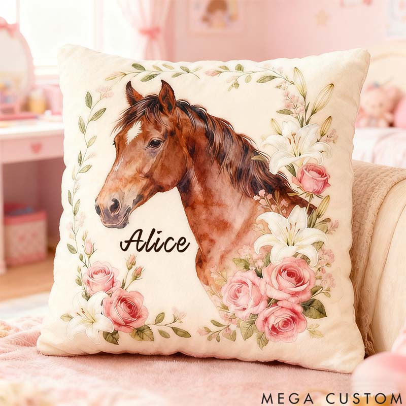 Personalized Pet Lover Floral Grace Throw Pillows