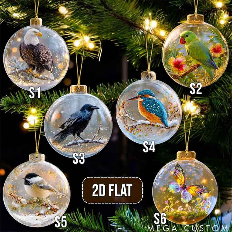 Personalized Pet Lover Flying Animal Christmas Ornament
