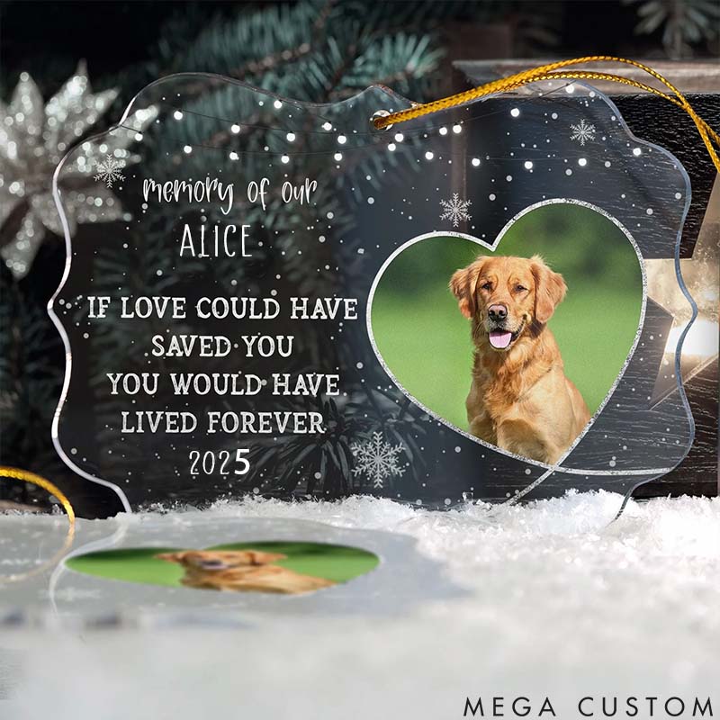 Personalized Pet Lover Forever Loved Christmas Ornament
