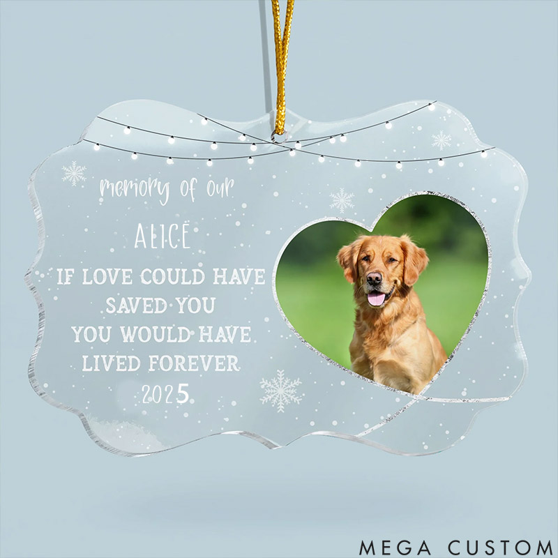 Personalized Pet Lover Forever Loved Christmas Ornament