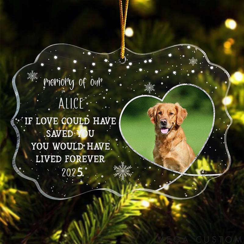 Personalized Pet Lover Forever Loved Christmas Ornament