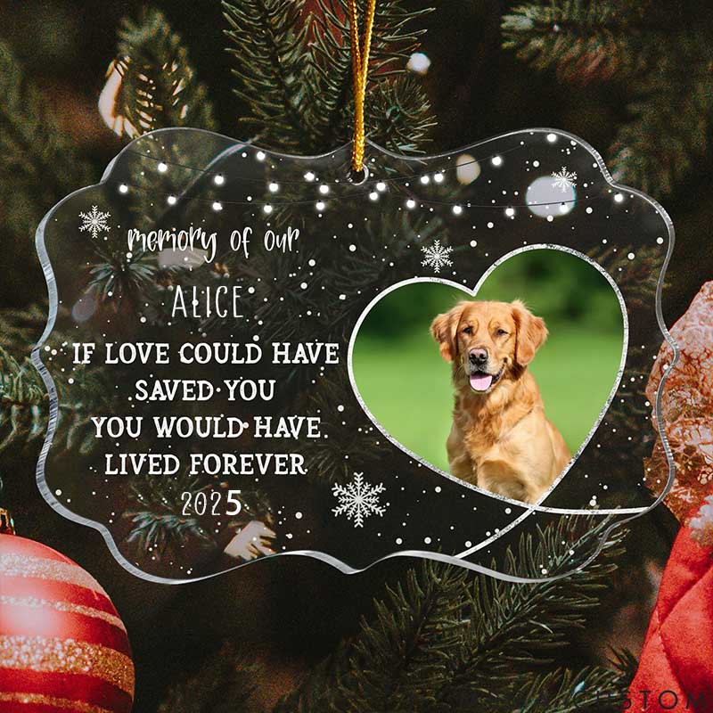 Personalized Pet Lover Forever Loved Christmas Ornament