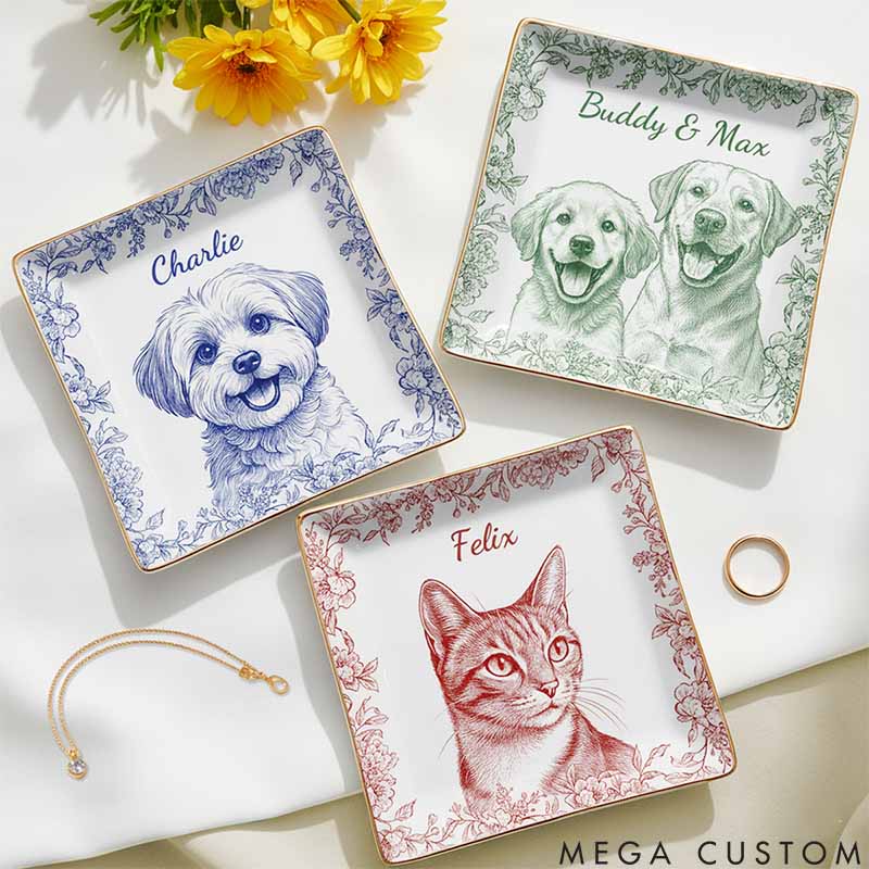 Personalized Pet Lover Forever My Little Muse Ring Dishes