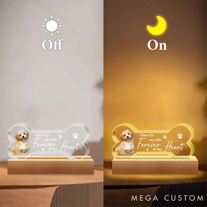 Personalized Pet Lover Forever by My Side Pet Light