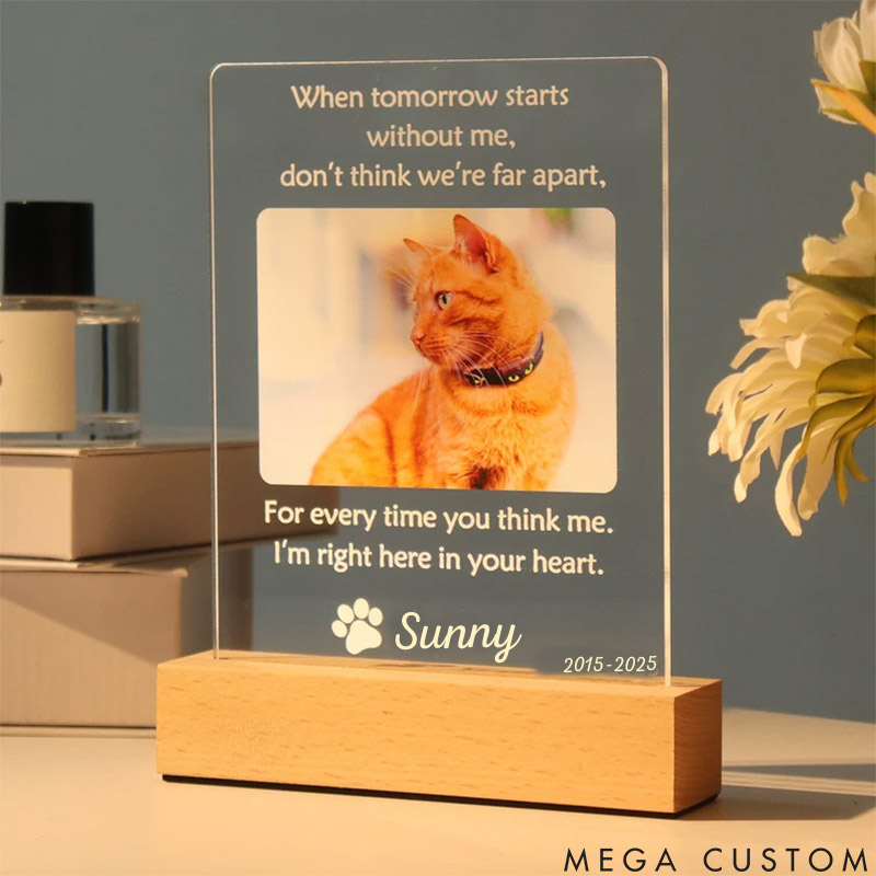 Personalized Pet Lover Forever in My Heart Pet Light