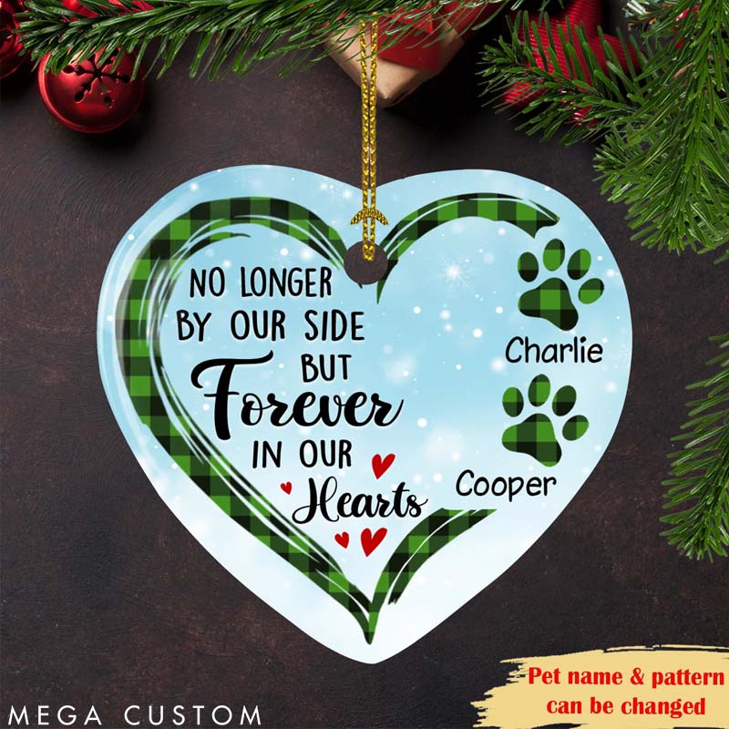 Personalized Pet Lover Forever in Our Hearts Christmas Ornament
