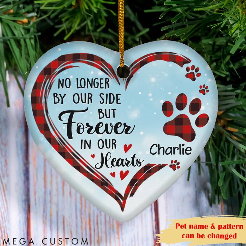 Personalized Pet Lover Forever in Our Hearts Christmas Ornament