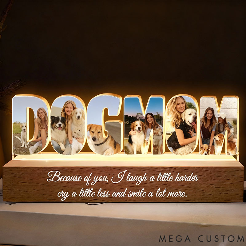 Personalized Pet Lover Friendship Photo Collage LED Night Light