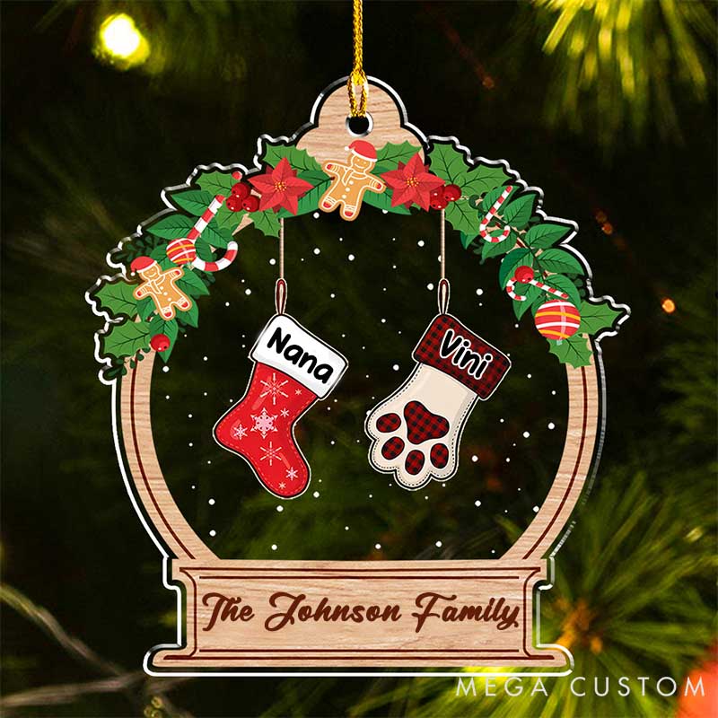 Personalized Pet Lover Funny Stockings Christmas Ornament