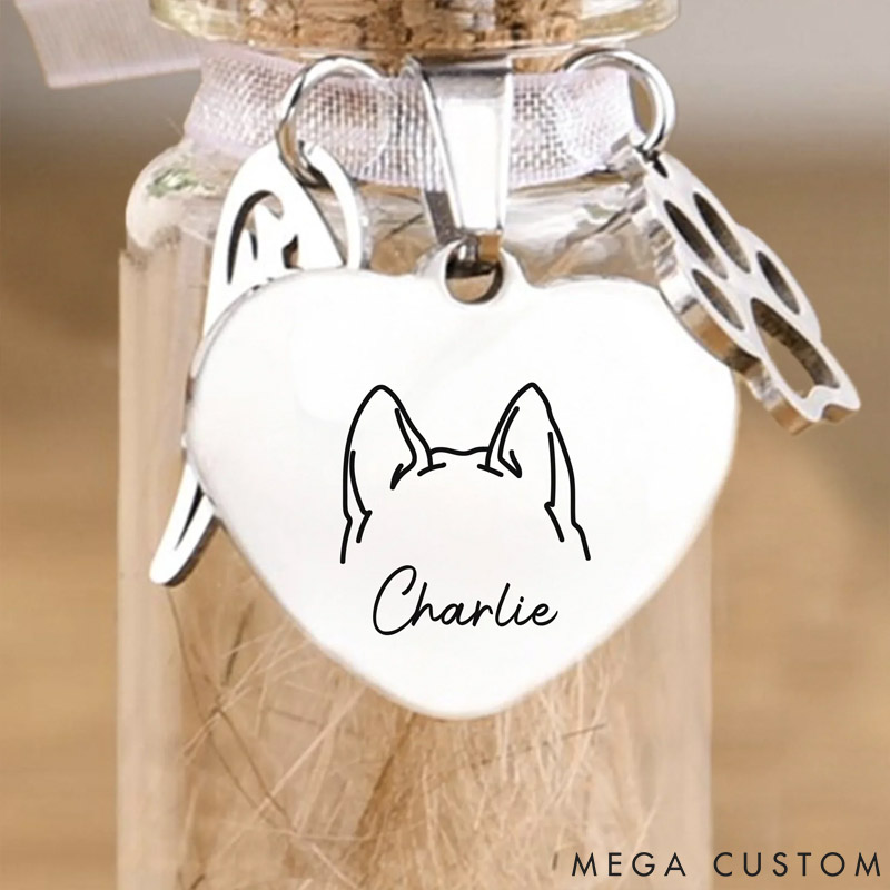 Personalized Pet Lover Fur Keepsake Jar Memorial Gifts for Dogs Cats Gone but Not Forgotten