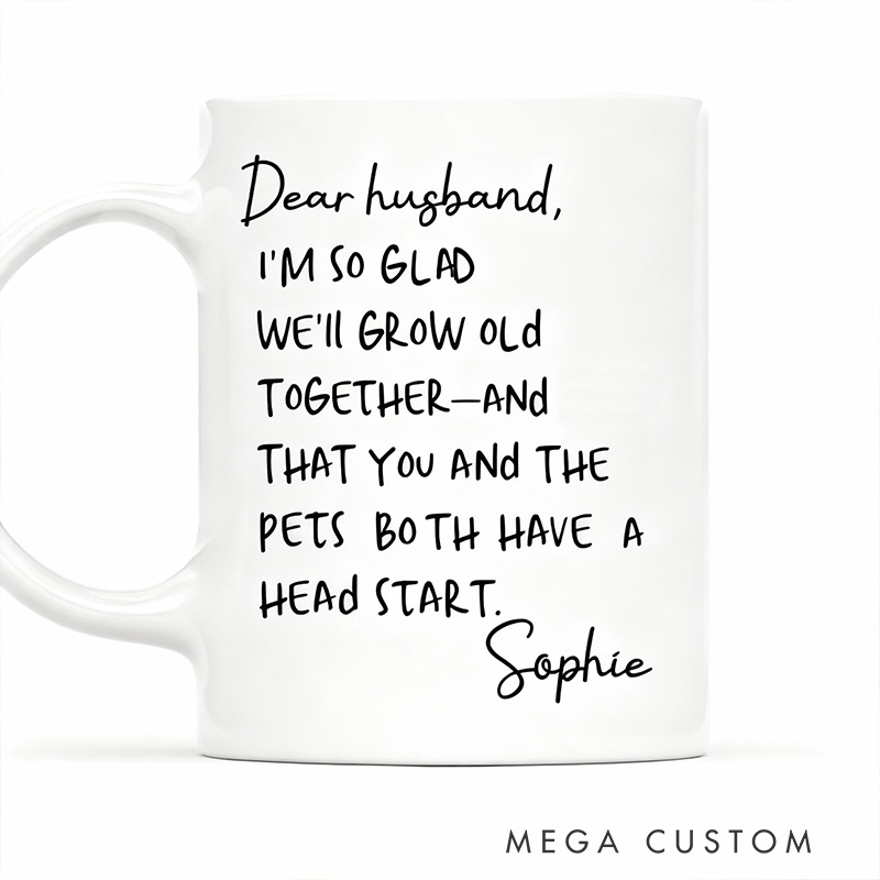 Personalized Pet Lover Grow Old Together Mug