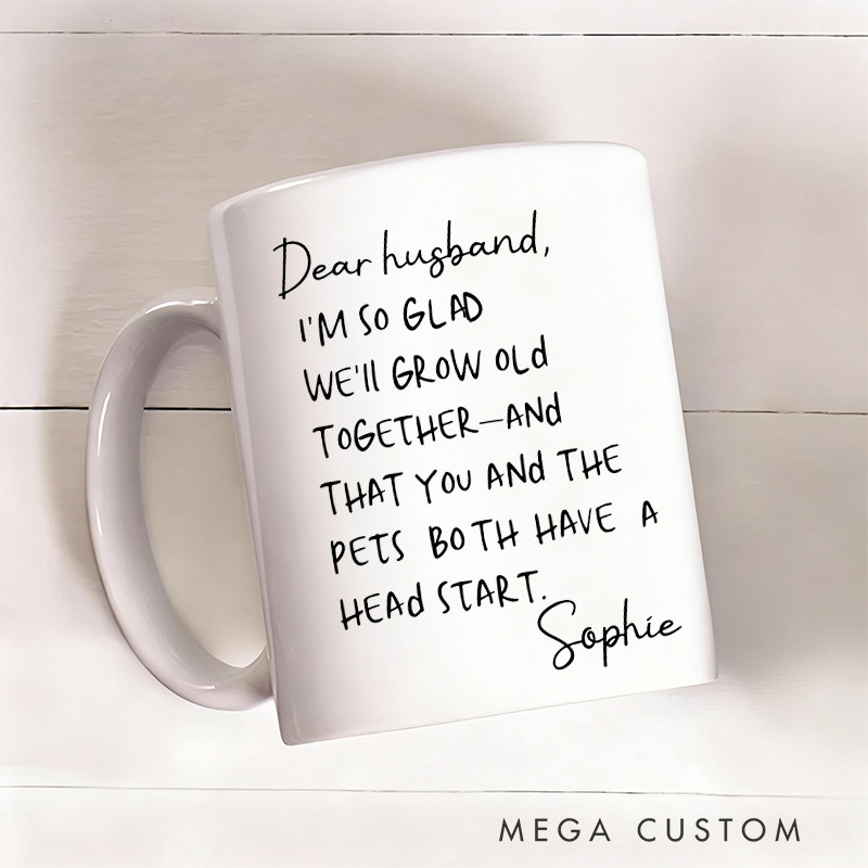 Personalized Pet Lover Grow Old Together Mug