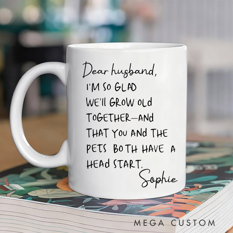 Personalized Pet Lover Grow Old Together Mug