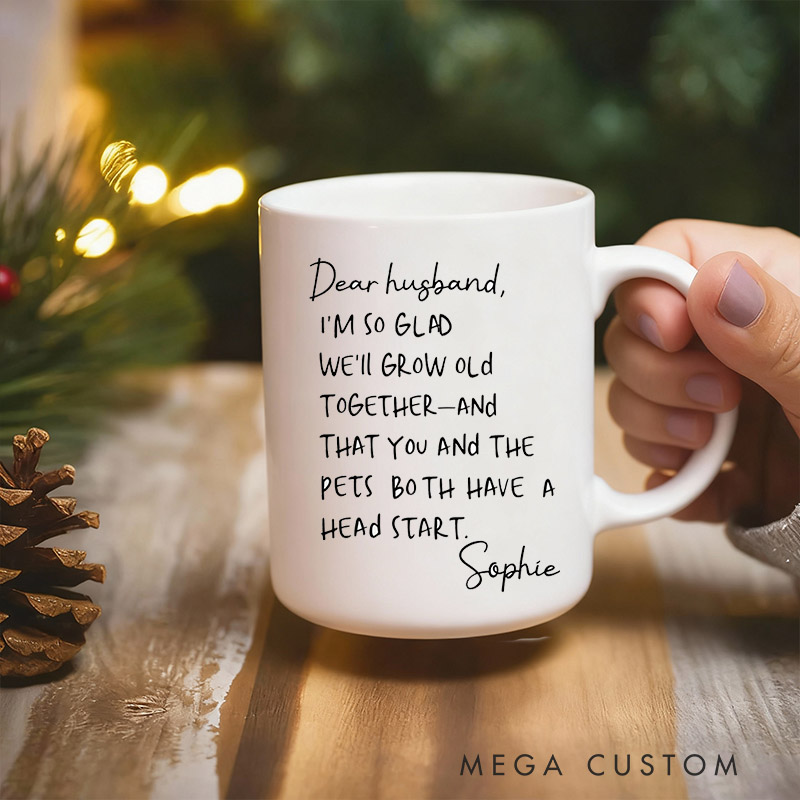Personalized Pet Lover Grow Old Together Mug