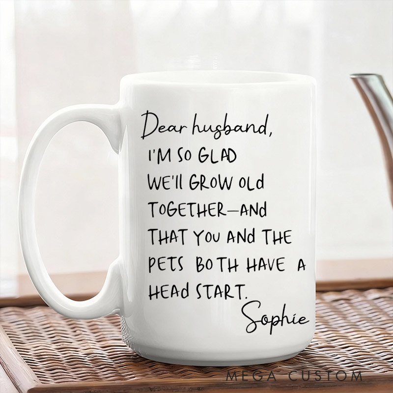 Personalized Pet Lover Grow Old Together Mug