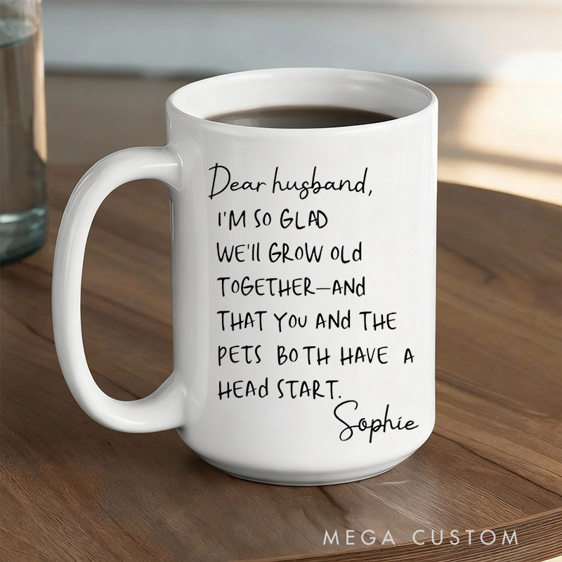 Personalized Pet Lover Grow Old Together Mug