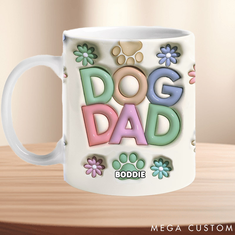 Personalized Pet Lover Happy Howlidays Cat Dad Dog Dad Mugs