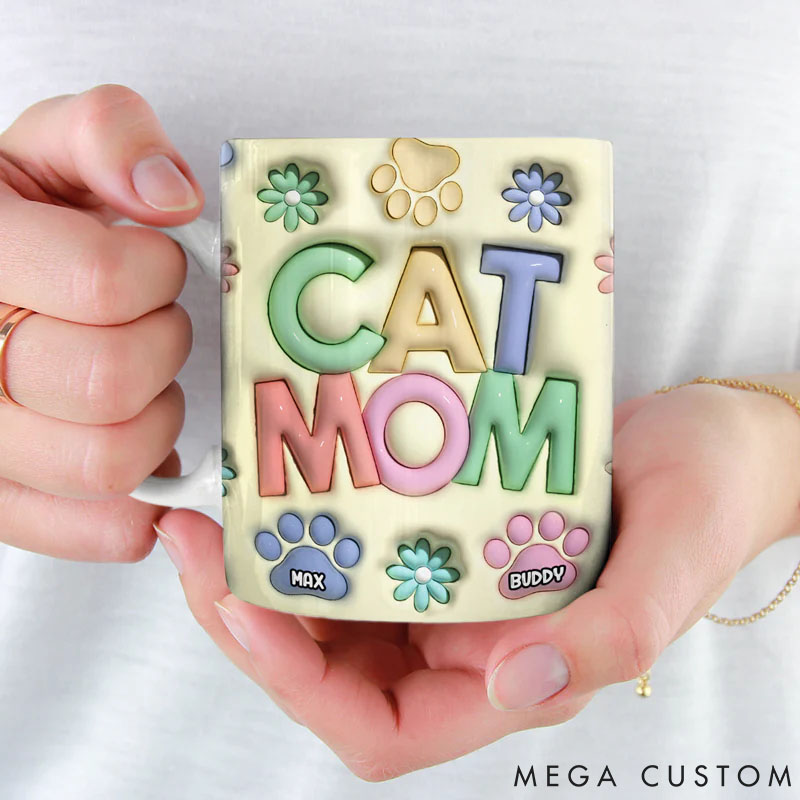 Personalized Pet Lover Happy Howlidays Cat Mom Dog Mom Mugs