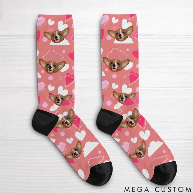 Personalized Pet Lover Heart pattern Socks