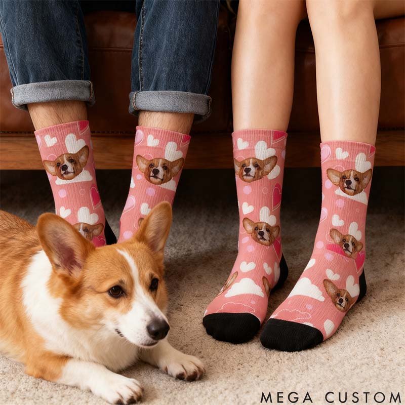 Personalized Pet Lover Heart pattern Socks