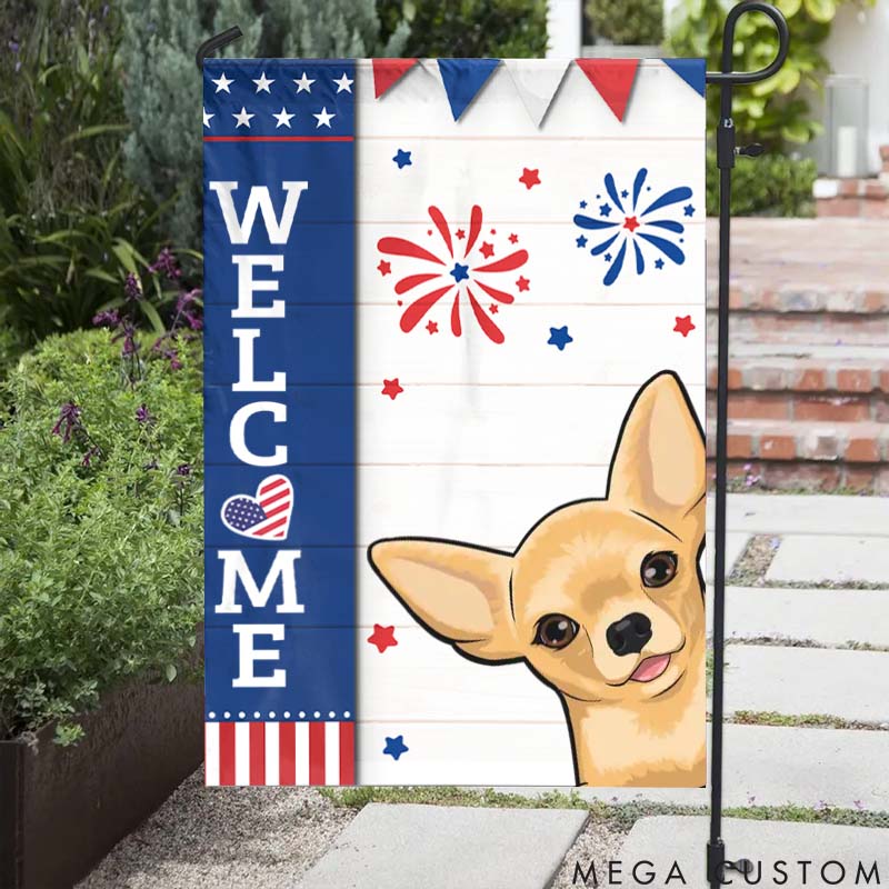 Personalized Pet Lover Hello Human Welcome to My House Garden Flag