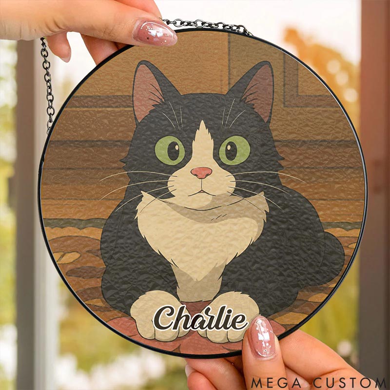 Personalized Pet Lover Here with Me Sun Catcher